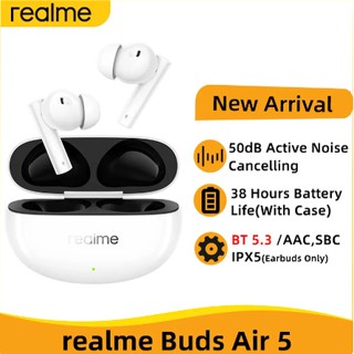 ใหม่ ของแท้ realme Buds Air5 หูฟังบลูทูธ 5.3 TWS 6 ไมโครโฟน ตัดเสียงรบกวน Dolby