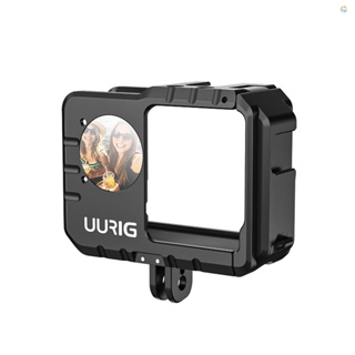 {Fsth} Uurig กรงกล้องวิดีโอ พร้อมเมาท์โคลด์ชู กระจกเซลฟี่คู่ อุปกรณ์เสริม แบบเปลี่ยน สําหรับ Insta360 ONE RS