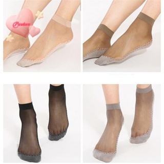 Purelove&gt; ถุงเท้าผ้าฝ้าย และผ้ากํามะหยี่ กันลื่น แฟชั่นสําหรับผู้หญิง 5 คู่