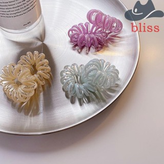 Bliss ยางมัดผมหางม้า แบบเกลียว เรซินน่ารัก สไตล์เกาหลี สําหรับผู้หญิง