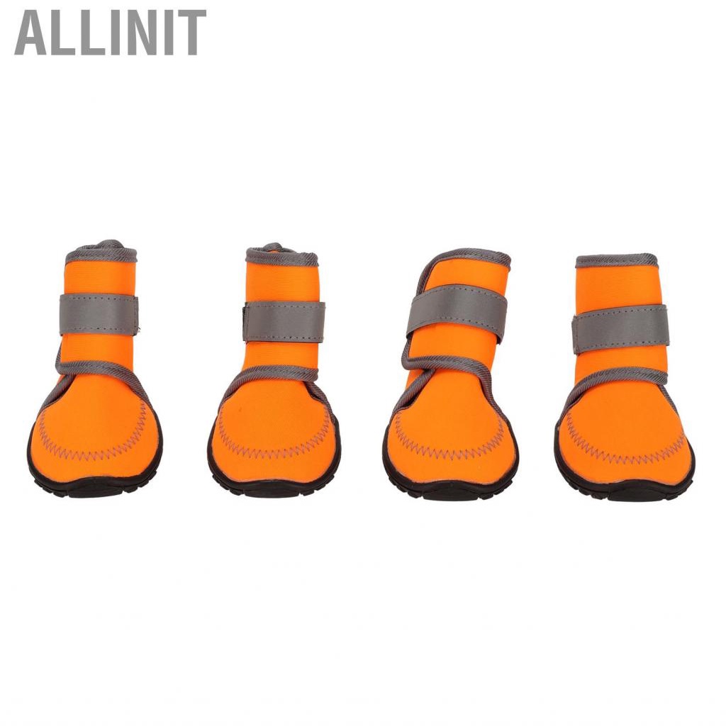allinit-dog-shoes-booties-comfortable-reflective-straps-wear-resistant-for-hiking-outdoor