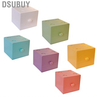 Dsubuy Desktop Storage Box  Square Desk Organizer Stackable for Home