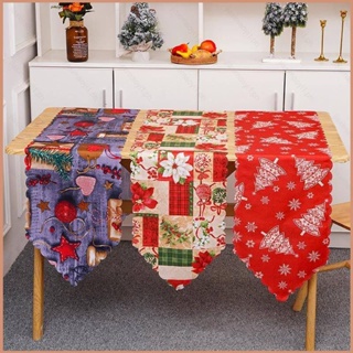 ผ้าปูโต๊ะ ลายซานตาคลอส คริสต์มาส ขนาด 180x35 ซม. 23 ชิ้น