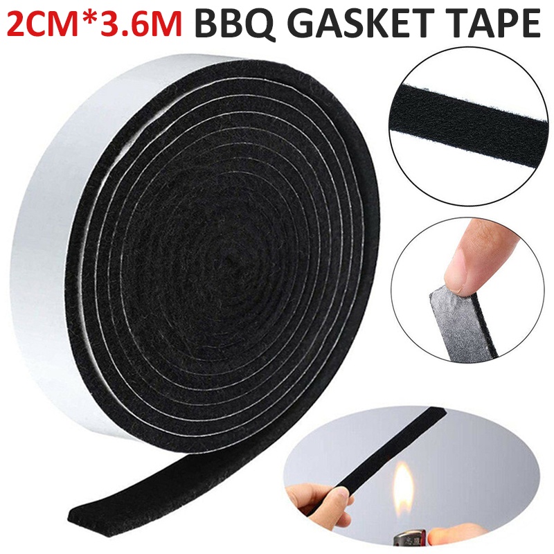 New BBQ Gasket Tape BBQ Smoke Seal Strip Smoker Grill Tape High