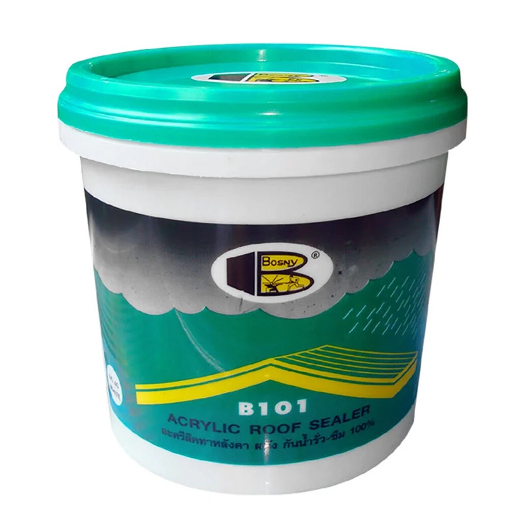 อะคริลิกกันซึมหลังคาและผนัง BOSNY รุ่น B101 ขนาด 1 กก. สีขาว | Shopee ...
