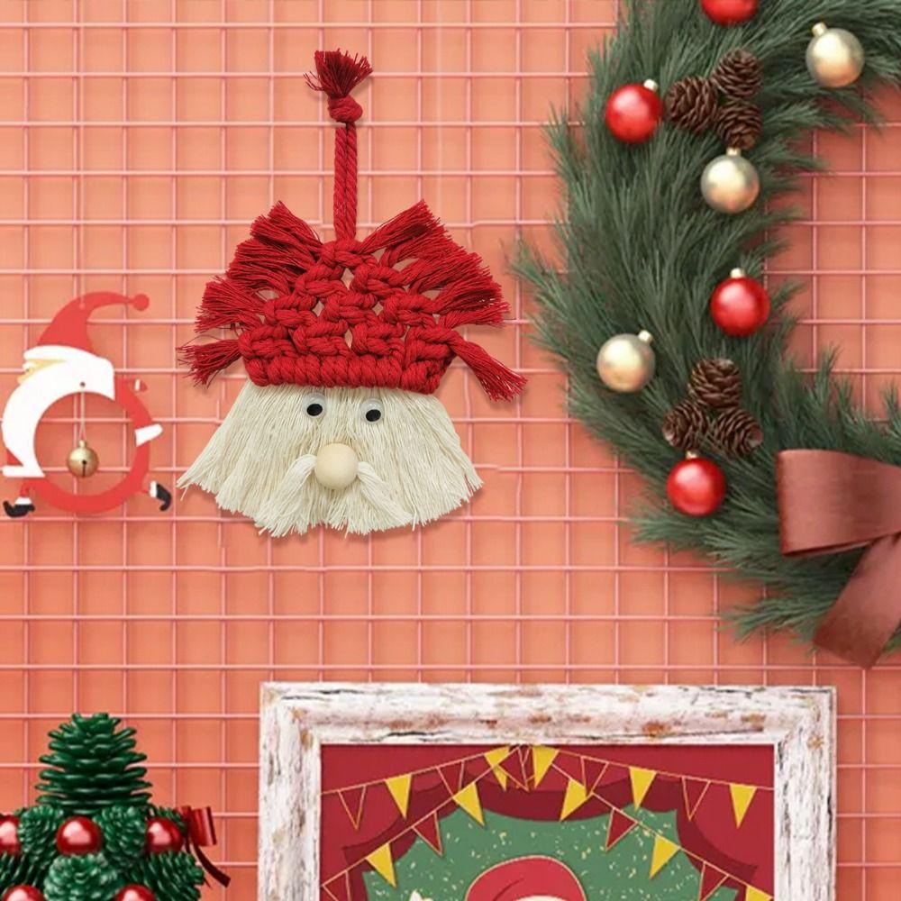 cherry3-เครื่องประดับผ้าฝ้ายทอมือ-ลายซานตาคลอส-จี้ซานตาคลอส-ไม่ซีดจาง-ของขวัญคริสต์มาส-สําหรับตกแต่ง