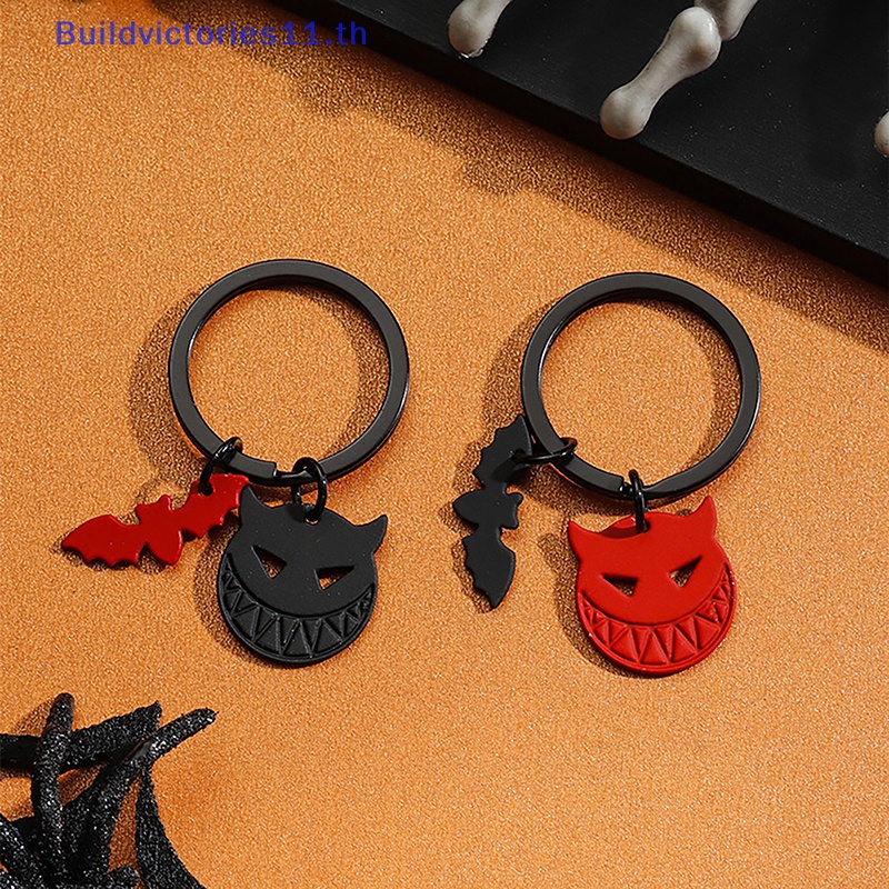 buildvictories11-พวงกุญแจ-จี้รูปค้างคาว-ผี-โลหะผสม-สีดํา-และสีแดง-เครื่องประดับ-สําหรับผู้หญิง-และผู้ชาย-diy