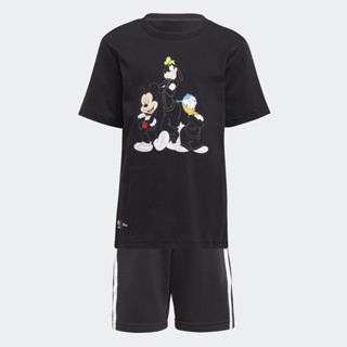 adidas ไลฟ์สไตล์ ชุดเสื้อยืดและกางเกงขาสั้น Disney Mickey and Friends เด็ก สีดำ H20316