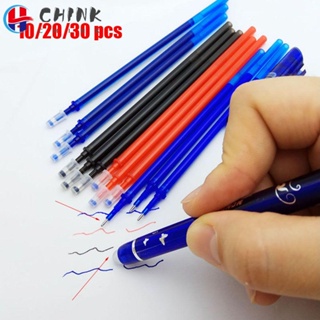 Chink ไส้ปากกาเจล 0.5 มม. ลบได้ สีฟ้า ดํา แดง สําหรับสํานักงาน โรงเรียน 10 20 30 ชิ้น