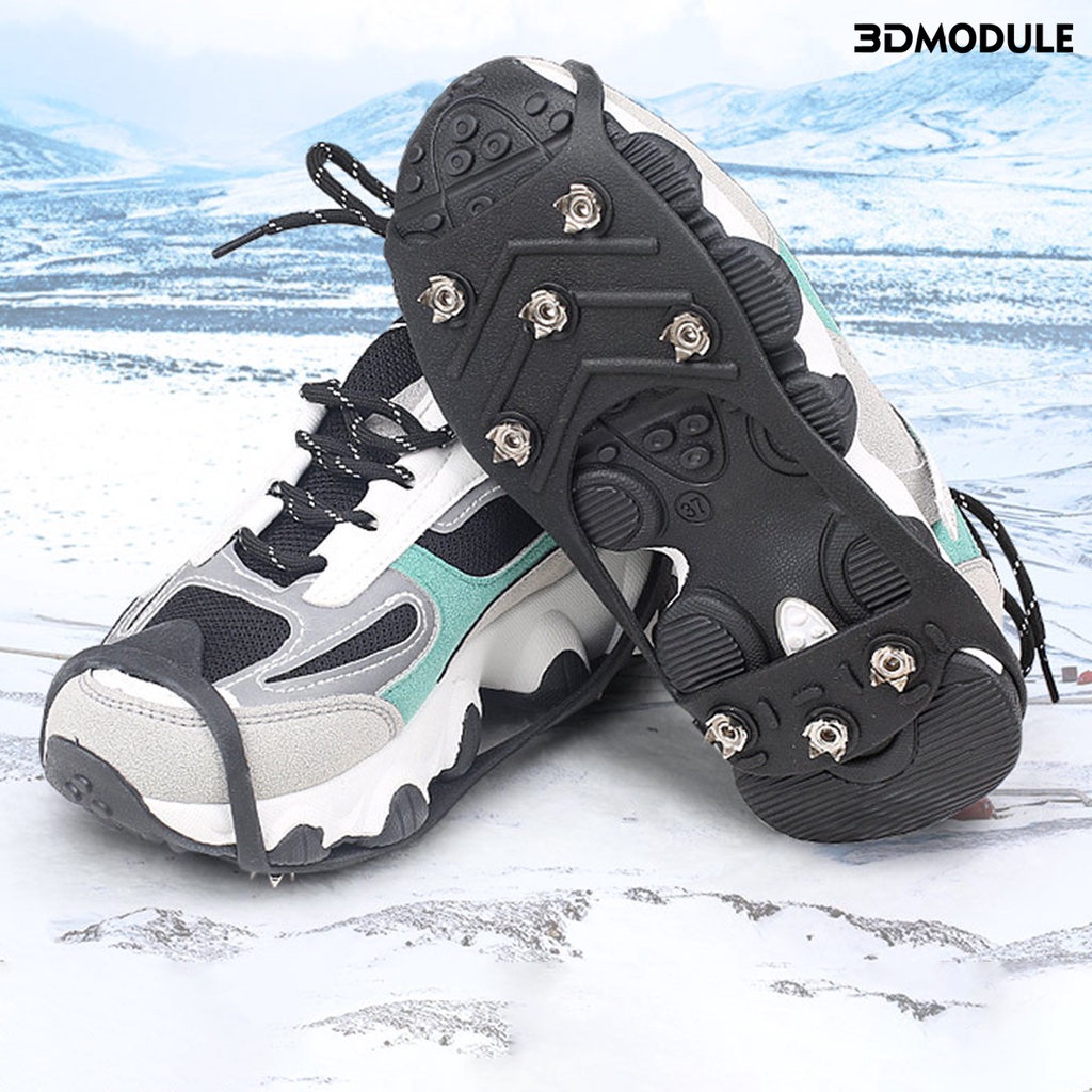 dm-หนามรองเท้า-กันลื่น-8-ซี่-สําหรับปีนเขา-หิมะ-2-ชิ้น