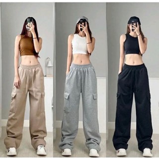 Anb - ZEC Wanita SEILA/Jooy Sweetpants Jogger Pants/ กางเกงคาร์โก้ ขายาว แฟชั่นร่วมสมัย สําหรับผู้หญิง / กางเกงขายาว ผู้หญิง ล่าสุด / แฟชั่นวัยรุ่นร่วมสมัย / สไตล์เกาหลี สําหรับผู้หญิง