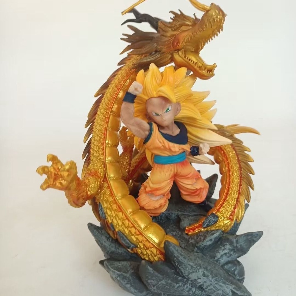 สินค้าใหม่-ฟิกเกอร์-sun-studio-golden-dragon-version-dragon-fist-super-three-goku-สูง-15-ซม-ของขวัญวันเกิด-สําหรับแฟน