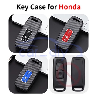 Carbon Fiber ABS Key Case Remote Cover Silicone With Keychain For Honda PCX125 PCX160 SH350 SH300 VISION NS110R XADV750 Motorcycle Protective Shell