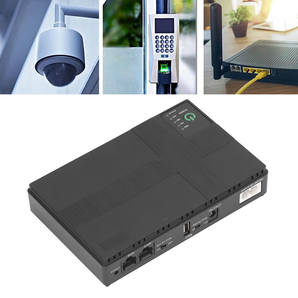 Satine 8800mah Uninterruptible Power Supply Ups แบตเตอรี่สำรองเอาต์พุต 5v 9v 12v Poe 15v 24v 4565