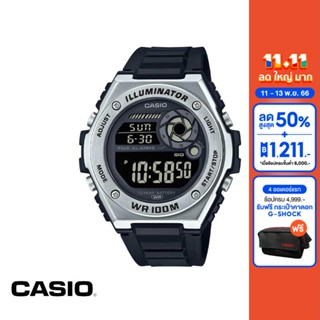 CASIO นาฬิกาข้อมือ CASIO รุ่น MWD-100H-1BVDF วัสดุเรซิ่น สีดำ