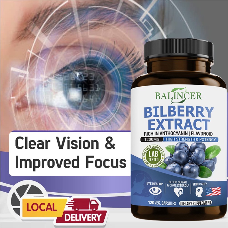 Bilberry Extract supports eye health and protects vision, antiaging
