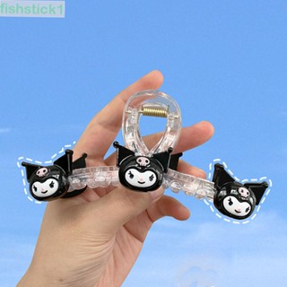 FISHSTICK1 Cute Women Hair Accessories Kids Shark Grab Clip Transparent Hair Clip Kuromi Resin Melody Female Cartoon Design Sweet Korean Style Hair Claw