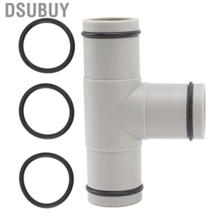 Dsubuy T Shape Hose Plunger Valve 1.25 Inch Plastic Dual Split for Above Ground Swimming Pool a