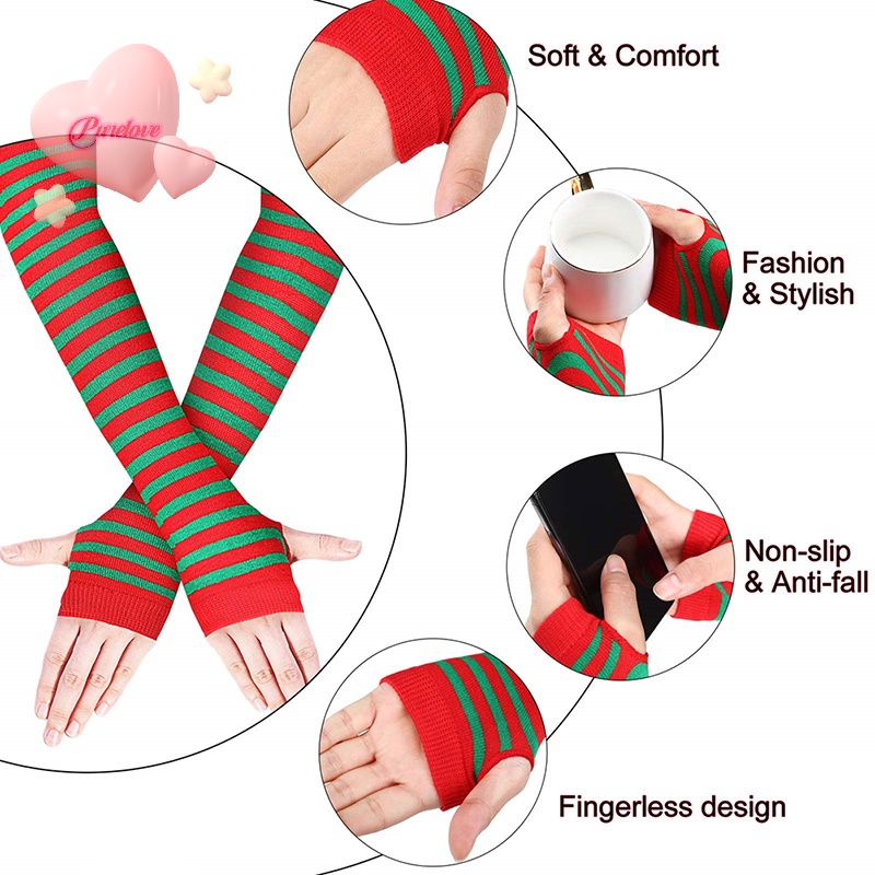 purelove-gt-ถุงมือยาว-ผ้าถัก-ลายทาง-ไร้นิ้วหัวแม่มือ-ให้ความอบอุ่น-เหมาะกับปาร์ตี้คริสต์มาส-สําหรับผู้หญิง