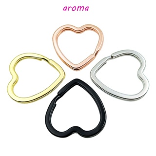 Aroma พวงกุญแจ สเตนเลส รูปหัวใจ พีช 3.1*3.1 ซม. 1 ชิ้น