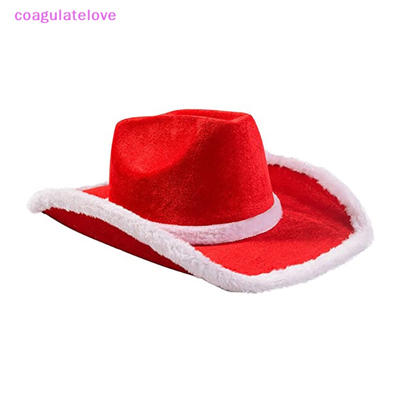 coagulatelove-หมวกซานต้าคลอส-คาวบอย-สีแดง-ของขวัญปีใหม่-ขายดี