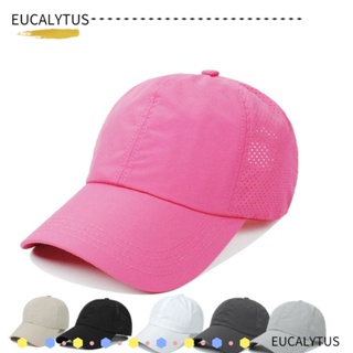 Eutus หมวกบังแดด แบบบาง ดูดซับน้ํา แห้งเร็ว พิมพ์ลายตัวอักษร เป็ด ลิ้น ปรับได้ สําหรับเด็กผู้หญิง