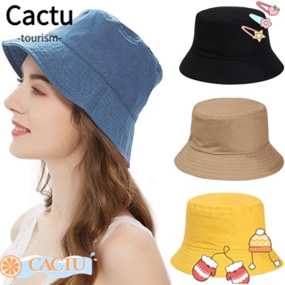 Cactu หมวกบักเก็ต กันแดด แบบพกพา พับได้