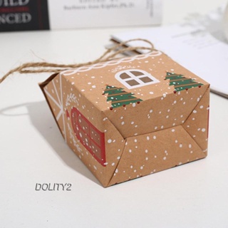 [Dolity2] ถุงกระดาษใส่ขนมหวาน ลายคริสต์มาส 50 ชิ้น สําหรับบิสกิต ป๊อปคอร์น กู้ดดี้