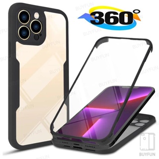4TH 360° Clear Case for iPhone 13 14 15 Pro Max 15Pro 15Plus 13Mini Shockproof Full Protection Phone Cover