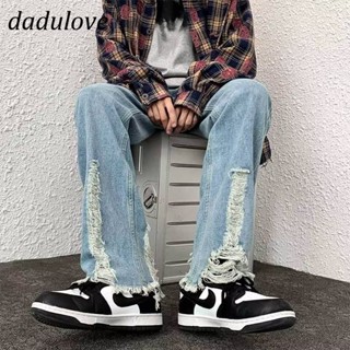 DaDulove💕 New American Ins High Street Retro Ripped Jeans Niche High Waist Loose Wide Leg Pants Trousers