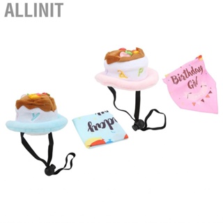Allinit Pet Dog Birthday Suit Cake Hat And Scarf Decor HOT