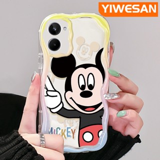 สําหรับ Realme 10 เคสการ์ตูนมิกกี้เมาส์ ขอบคลื่น กันกระแทก เคสโทรศัพท์ใส น่ารัก เนื้อครีม ซิลิโคน เคส