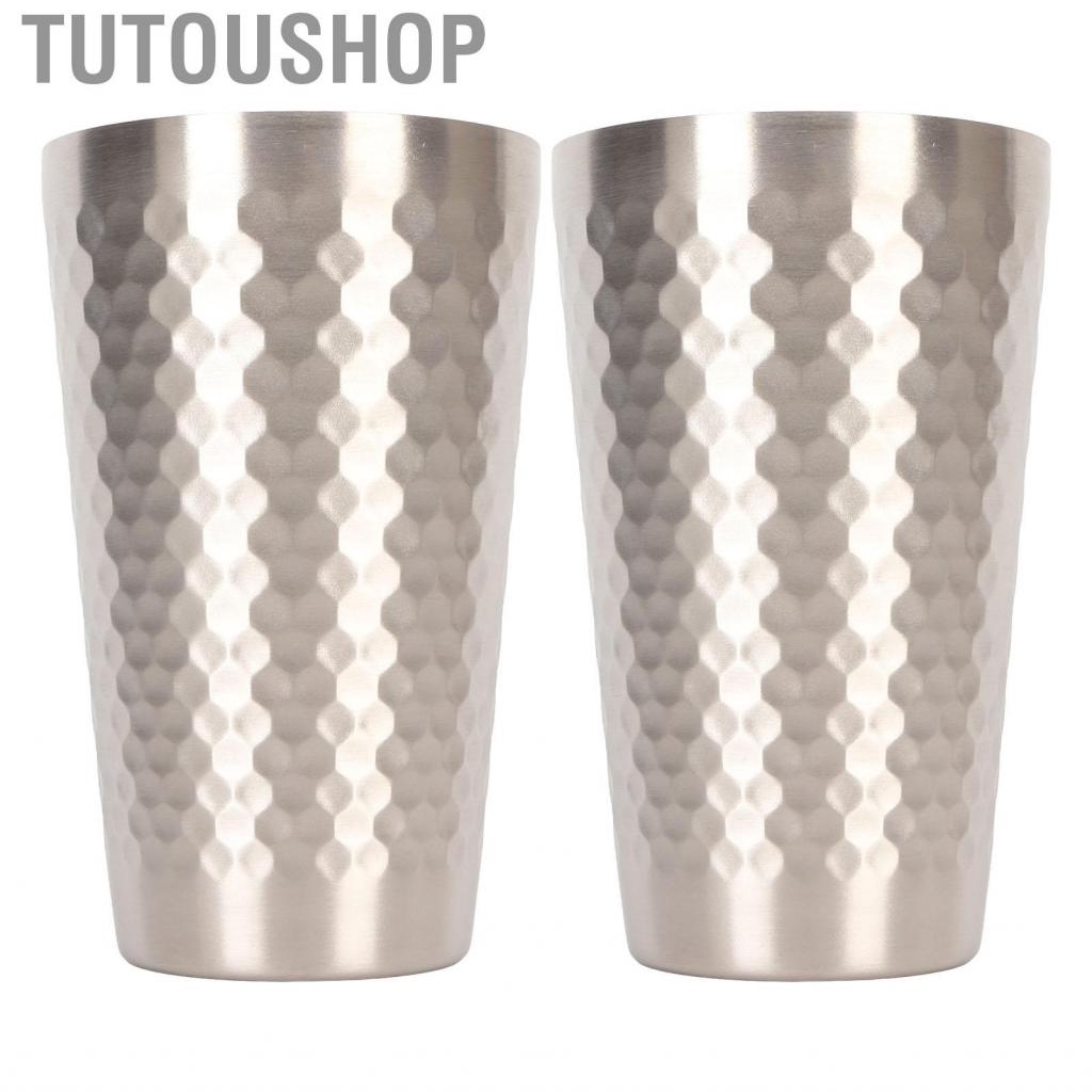Tutoushop Metal Cups Rust Prevention Water Cup Double Wall Air ...