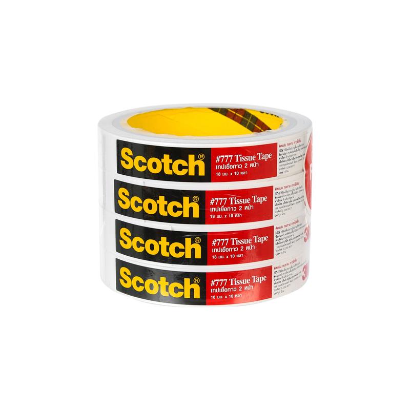 scotch-เทปเยื่อกาว-2-หน้า-18มม-x10-หลา-แพ็ค3แถม1