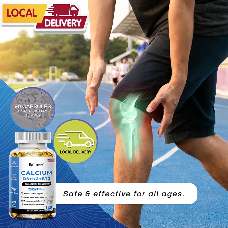 Vitamin D3+K2 +B12 supplement for heart, bone, teeth, joints and