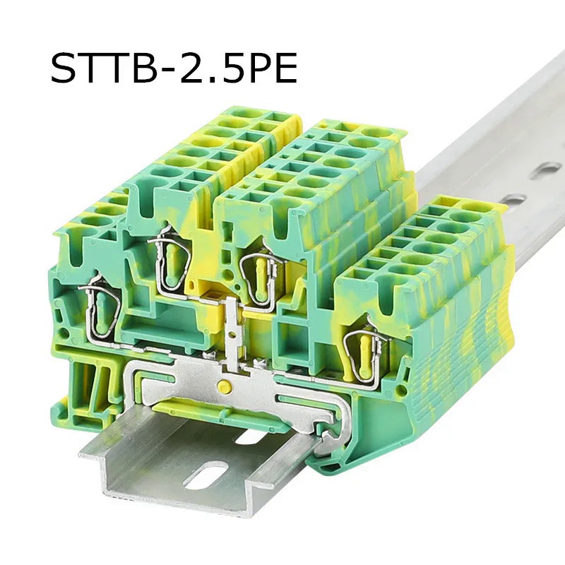 Sttb บล็อกขั้วต่อสายไฟ STTB 2.5-PE STTB-2.5PE 10 ชิ้น | Shopee Thailand