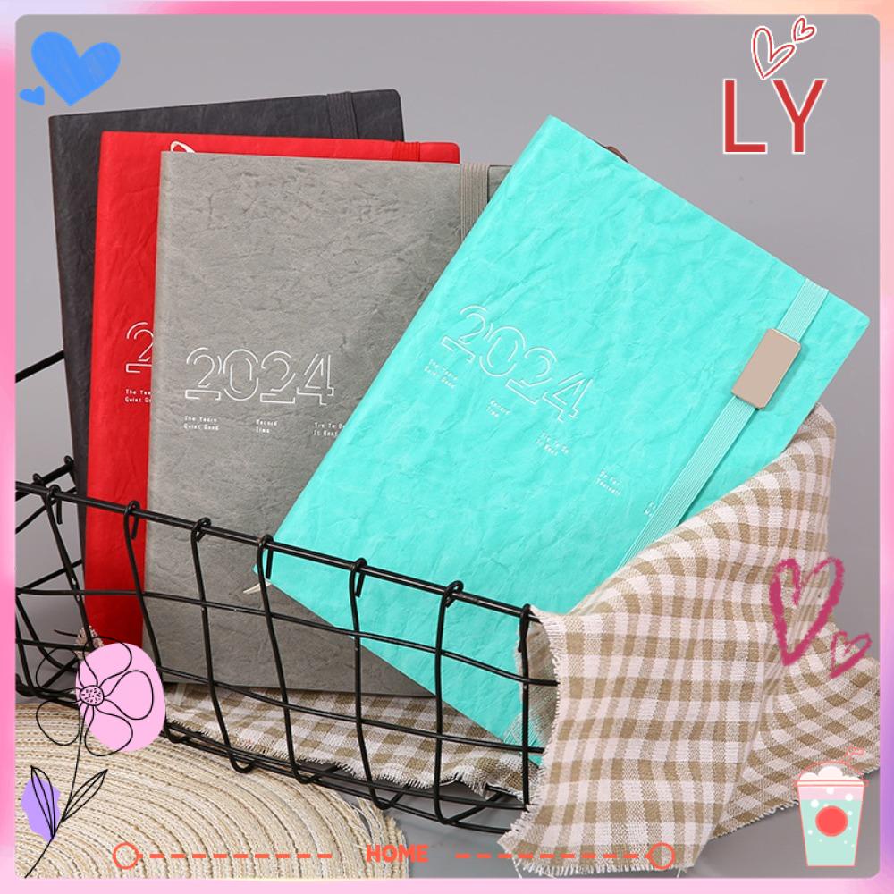 Ly 2024 สมุดโน้ต ปฏิทิน หนัง PU ขนาด A5 แฟชั่น Shopee Thailand