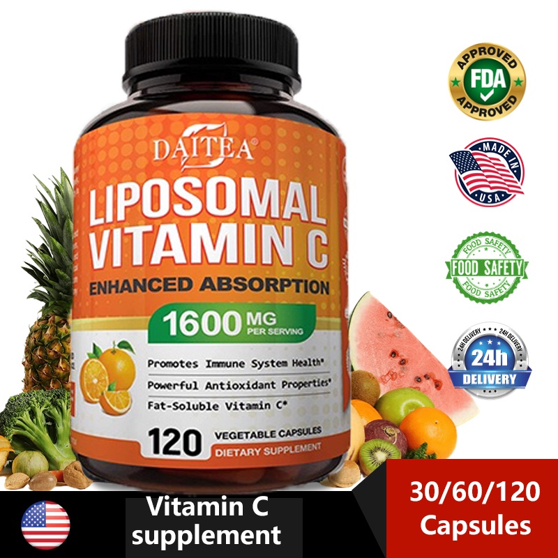 WHOLESOME WELLNESS Liposomal Vitamin C Capsules, immune and nervous