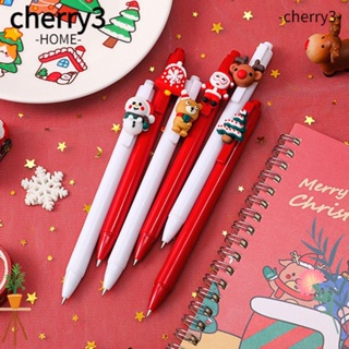 Cherry3 ชุดปากกาเจล ลายคริสต์มาส สําหรับนักเรียน สํานักงาน โรงเรียน ของขวัญคริสต์มาส 6 ชิ้น ต่อชุด