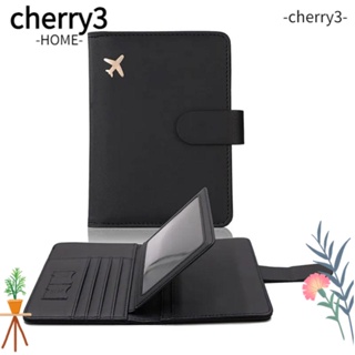 Cherry3 กระเป๋าสตางค์หนัง อเนกประสงค์ สําหรับใส่หนังสือเดินทาง เอกสาร RFID