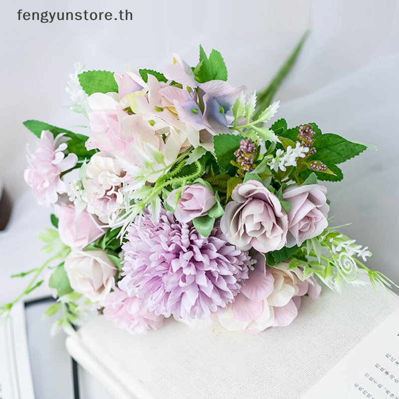 yunstore-ช่อดอกกุหลาบประดิษฐ์-ราคาถูก-สําหรับตกแต่งบ้าน-ห้องนั่งเล่น-งานแต่งงาน-ในร่ม