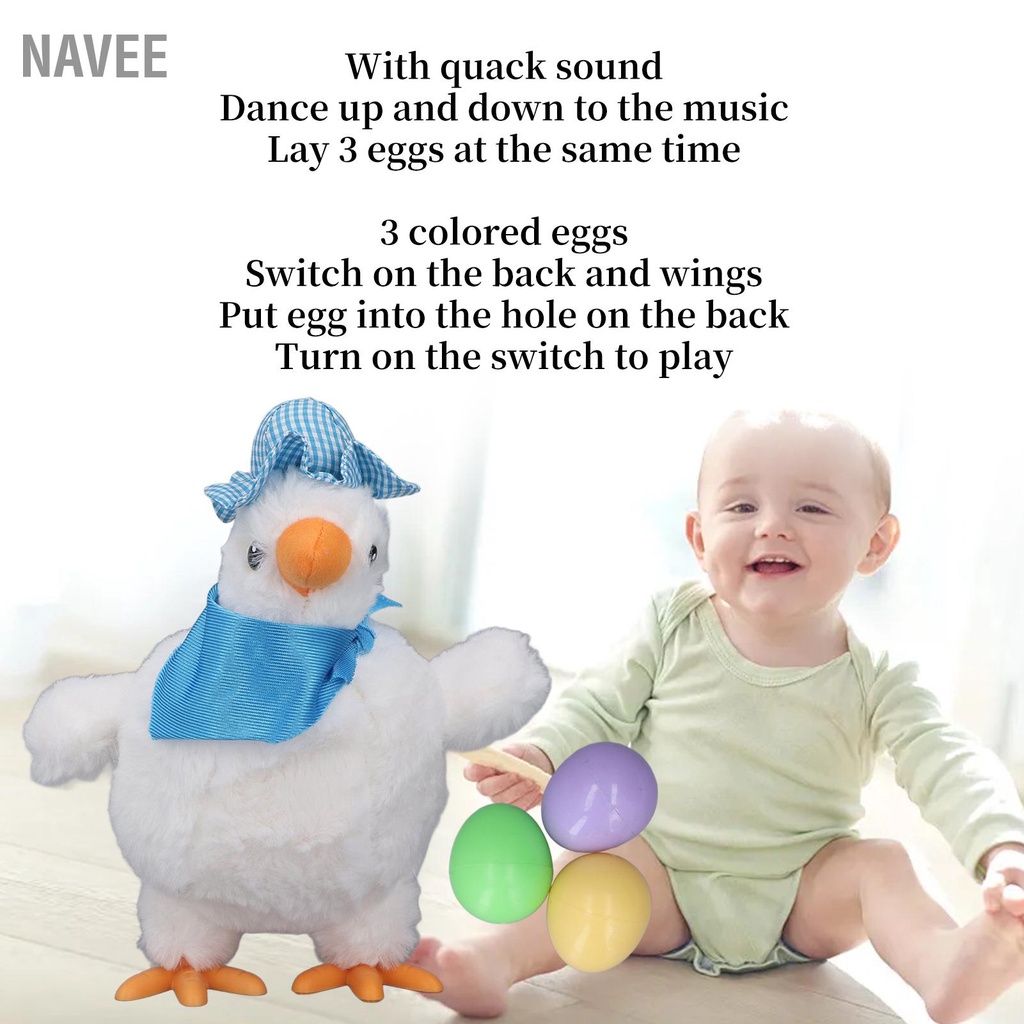 navee-ตุ๊กตาไก่อิเล็กทรอนิกส์ของเล่นวางไข่-3-ฟองเพลงเต้นรำยัดไส้สัตว์ไก่สำหรับเด็ก