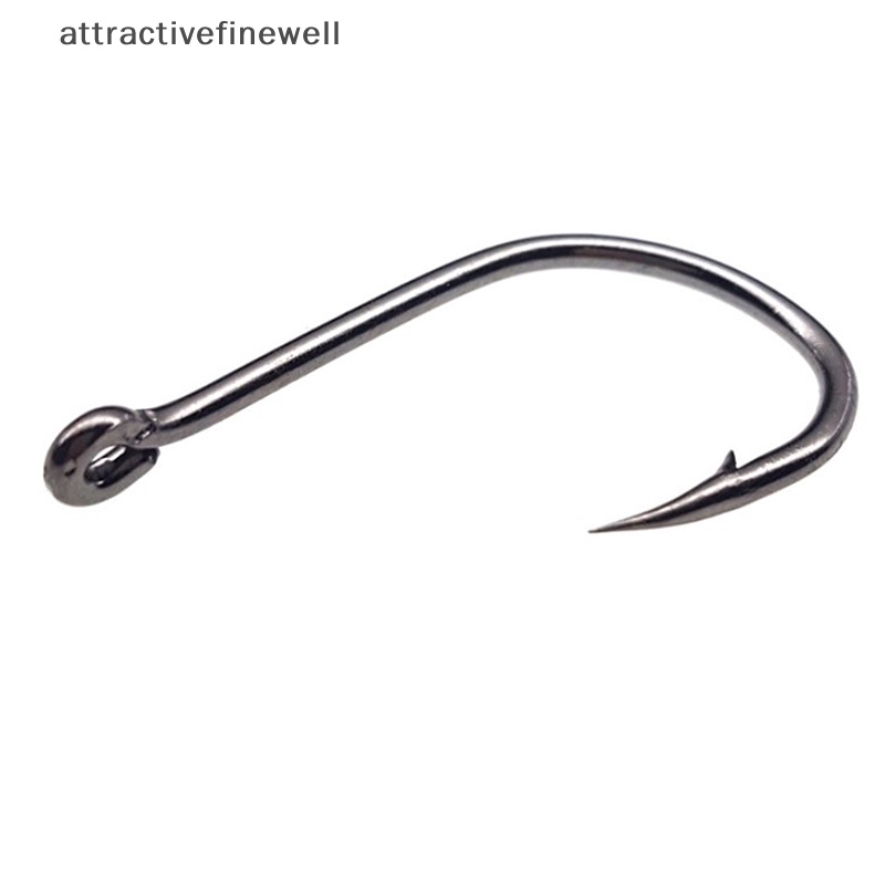 attractivefinewell-ชุดตะขอตกปลา-เหล็กคาร์บอนสูง-สีดํา-100-ชิ้น-ต่อล็อต