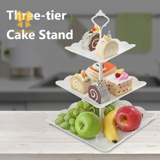 Chuffed&gt; ชั้นวางคัพเค้ก ขนมหวาน เค้ก ทรงสี่เหลี่ยม 3 ชั้น