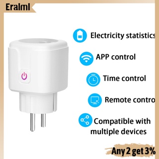 Eralml ซ็อกเก็ตอัจฉริยะ Wifi 16a Ac 100-240v ปลั๊กตั้งเวลา ควบคุมด้วยเสียง สําหรับ Alexa Smart Home
