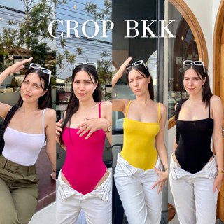 🔥Kendal Bodysuit🔥 บอดี้สูททรงตรงสายเดี่ยวเท่ากันหน้าหลัง ผ้าไม่ย้วย มีกระดุมแป้ก ถอดใส่สะดวก