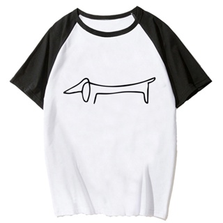 เสื้อยืด พิมพ์ลายมังงะ Dachshund y2k ตลก สําหรับผู้หญิง