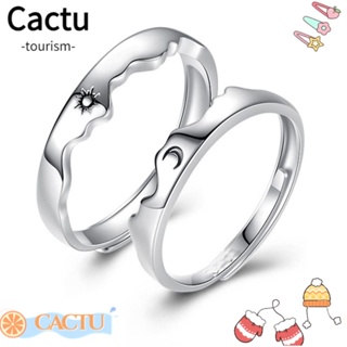 Cactu แหวนคู่รัก ผู้หญิง ผู้ชาย เครื่องประดับแหวน เปิดปรับได้