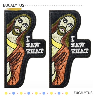 Eutus แผ่นแพทช์ ปักลายตลก DIY สําหรับกระเป๋าเป้สะพายหลัง