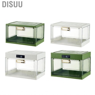 Disuu Desktop Cup Storage Box  Dustproof Coffee Glass Holder Large  Stackable with Lid for Dining Room
